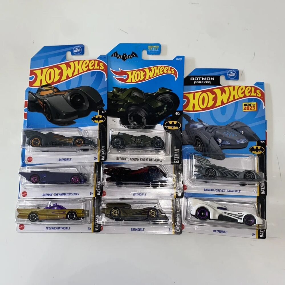 Hot Wheels Batman Batmobile Arkham Knight Green Tv Gold Forever Flash White Lot